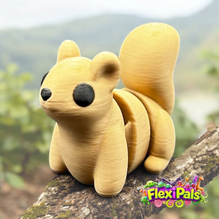 Squirrel – 3D Printed Articulating Mini Figures – Flexible Poseable Collectible Toys – Customizable FlexiPal Minis for Display, Play, or Desk Decor – Creative Fidget Toys for Kids and Collectors
