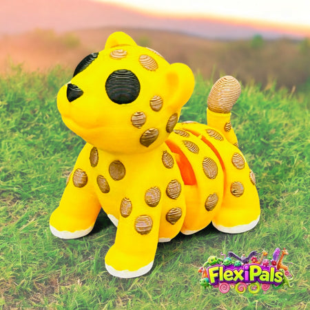 Jaguar – 3D Printed Articulating Mini Figures – Flexible Poseable Collectible Toys – Customizable FlexiPal Minis for Display, Play, or Desk Decor – Creative Fidget Toys for Kids and Collectors - FlexiPals