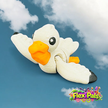Pelican – 3D Printed Articulating Mini Figures – Flexible Poseable Collectible Toys – Customizable FlexiPal Minis for Display, Play, or Desk Decor – Creative Fidget Toys for Kids and Collectors - FlexiPals