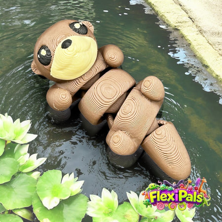 Otter – 3D Printed Articulating Mini Figures – Flexible Poseable Collectible Toys – Customizable FlexiPal Minis for Display, Play, or Desk Decor – Creative Fidget Toys for Kids and Collectors - FlexiPals