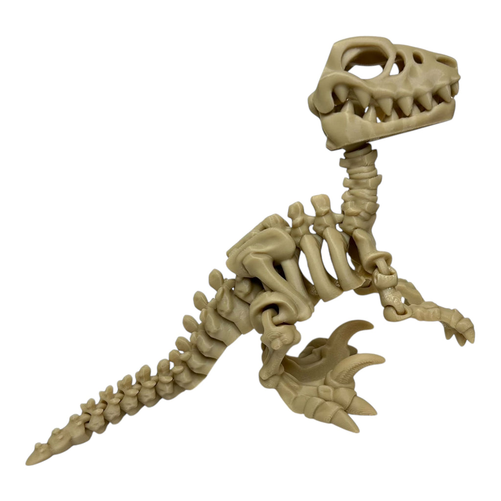 Flexi Skeleton Raptor | 3D Printed Articulating Dinosaur Toy | Dinosaur Gift | Fidget Toy | Desk Toy | Sensory Toy | Raptor Toy | Flexi Factory