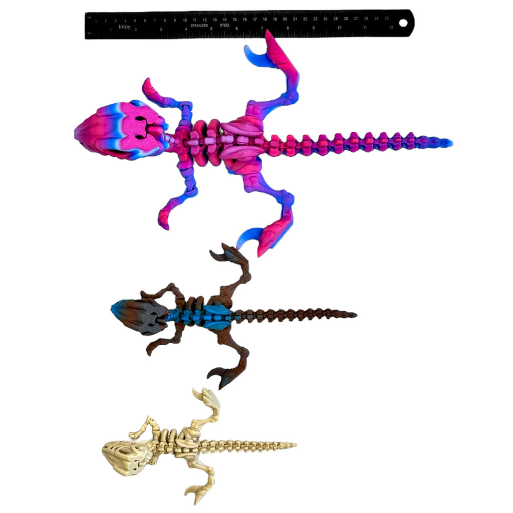 Flexi Skeleton Raptor | 3D Printed Articulating Dinosaur Toy | Dinosaur Gift | Fidget Toy | Desk Toy | Sensory Toy | Raptor Toy | Flexi Factory