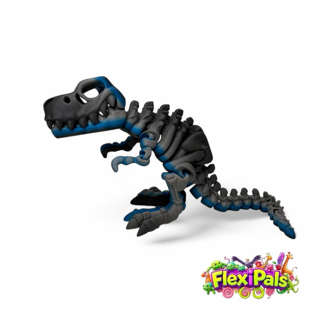 Flexi Skeleton T-Rex | 3D Printed Articulating Dinosaur Toy | Dinosaur Gift | Fidget Toy | Desk Toy | Sensory Toy | TRex Toy | Flexi Factory