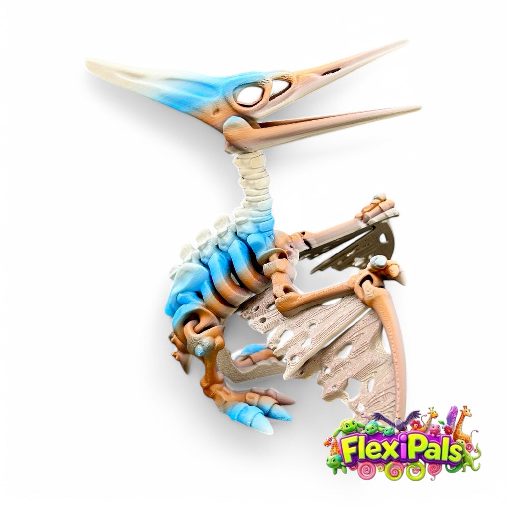 Flexi Skeleton Pteranodon | 3D Printed Articulating Dinosaur Toy | Dinosaur Gift | Fidget Toy | Desk Toy | Sensory Toy | Pteranodon Toy | Flexi Factory | Fossil Museum Toys