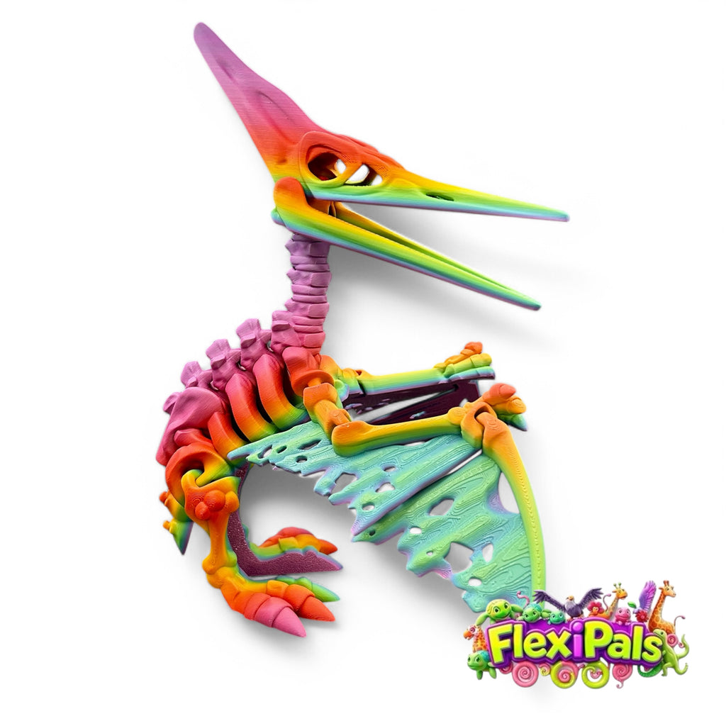 Flexi Skeleton Pteranodon | 3D Printed Articulating Dinosaur Toy | Dinosaur Gift | Fidget Toy | Desk Toy | Sensory Toy | Pteranodon Toy | Flexi Factory | Fossil Museum Toys