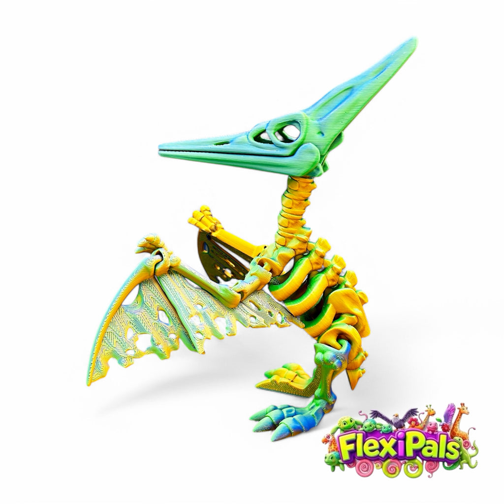 Flexi Skeleton Pteranodon | 3D Printed Articulating Dinosaur Toy | Dinosaur Gift | Fidget Toy | Desk Toy | Sensory Toy | Pteranodon Toy | Flexi Factory | Fossil Museum Toys