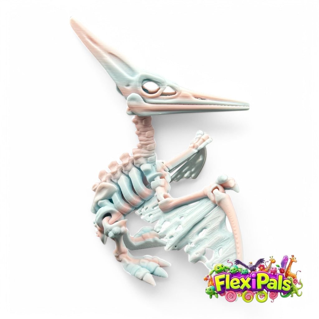 Flexi Skeleton Pteranodon | 3D Printed Articulating Dinosaur Toy | Dinosaur Gift | Fidget Toy | Desk Toy | Sensory Toy | Pteranodon Toy | Flexi Factory | Fossil Museum Toys