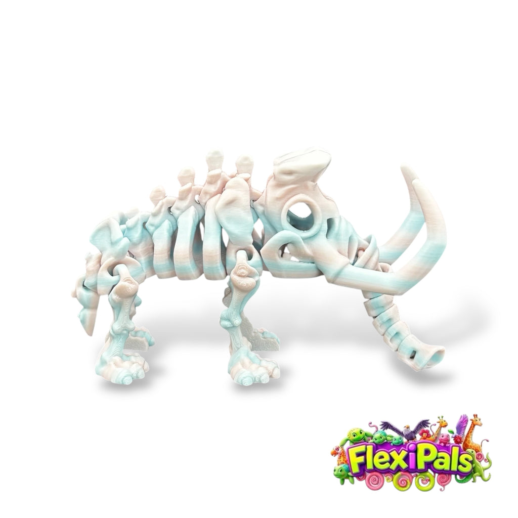 Posable mammoth figurine resembling Ice Age fossil with detailed texture