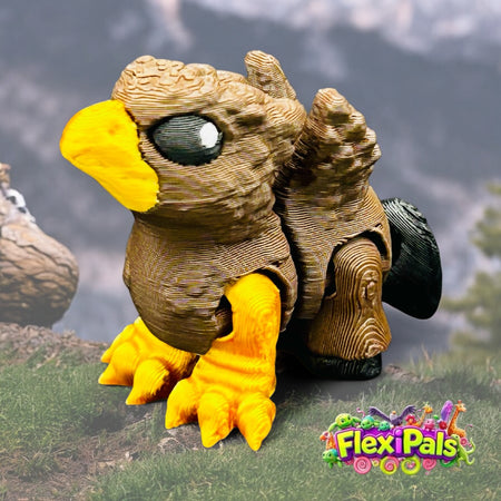 Hippogriff – 3D Printed Articulating Mini Figures – Flexible Poseable Collectible Toys – Customizable FlexiPal Minis for Display, Play, or Desk Decor – Creative Fidget Toys for Kids and Collectors - FlexiPals
