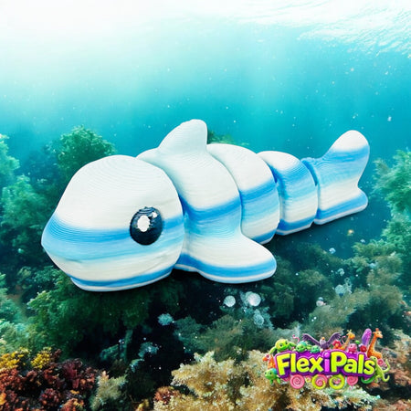 Shark – 3D Printed Articulating Mini Figures – Flexible Poseable Collectible Toys – Customizable FlexiPal Minis for Display, Play, or Desk Decor – Creative Fidget Toys for Kids and Collectors - FlexiPals
