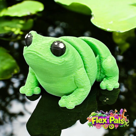 Frog – 3D Printed Articulating Mini Figures – Flexible Poseable Collectible Toys – Customizable FlexiPal Minis for Display, Play, or Desk Decor – Creative Fidget Toys for Kids and Collectors - FlexiPals
