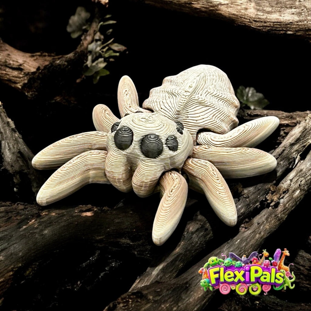 Spider - 3D Printed Articulating Mini Figures – Flexible Poseable Collectible Toys – Customizable FlexiPal Minis for Display, Play, or Desk Decor – Creative Fidget Toys for Kids and Collectors - FlexiPals