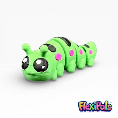 Articulated Flexi Caterpillar 3D printed fidget creature