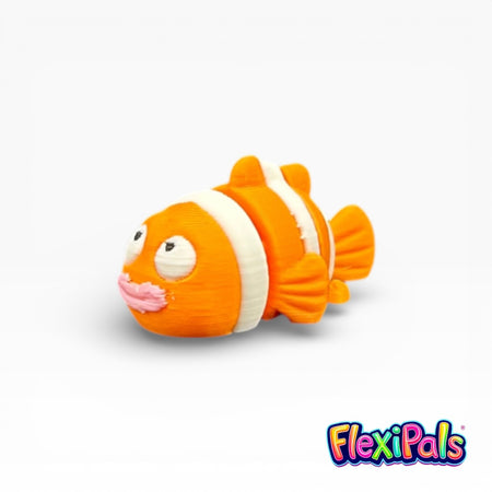Articulated Flexi Clown Fish 3D printed sea creature