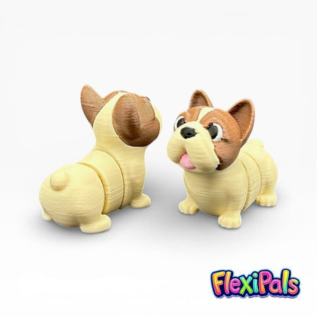 Articulated Flexi French Bulldog 3D printed dog figure