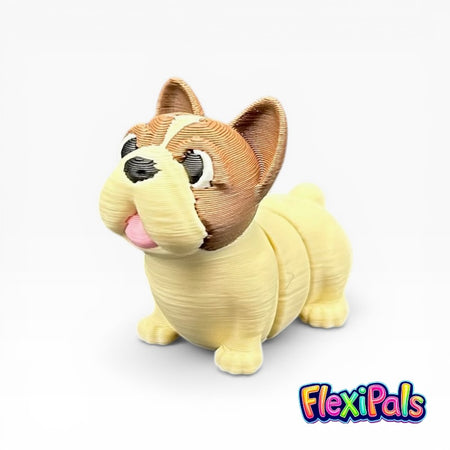 Articulated Flexi French Bulldog 3D printed dog figure