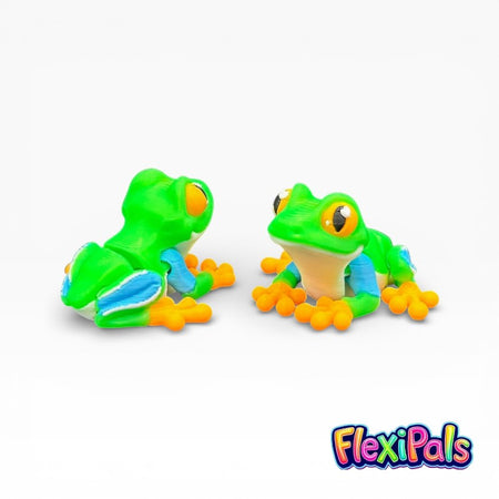 3D printed frog with flexible legs and body