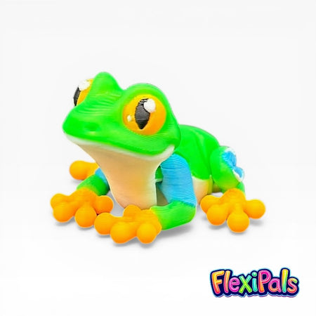Articulated Flexi Frog 3D printed amphibian fidget