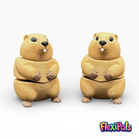 3D printed groundhog with flexible body segments