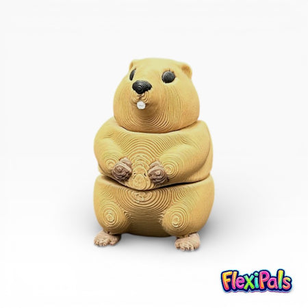 Articulated Flexi Groundhog 3D printed animal fidget