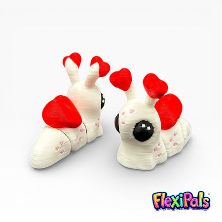 3D printed love bug creature carrying a heart