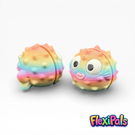Articulated Flexi Puffer Fish 3D printed sea creature