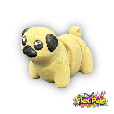 Articulated Flexi Pug 3D printed dog fidget