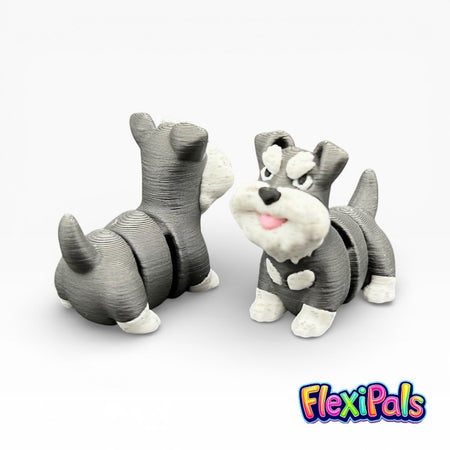 Articulated Flexi Schnauzer 3D printed dog figure
