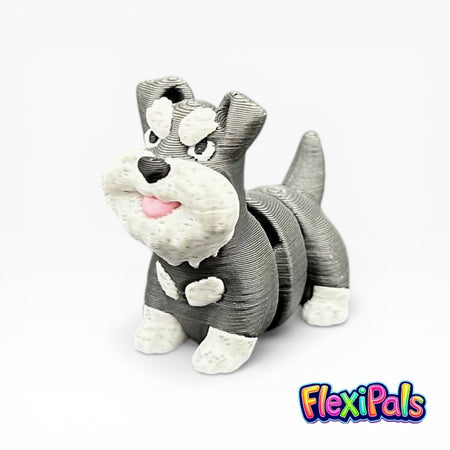 Articulated Flexi Schnauzer 3D printed dog figure
