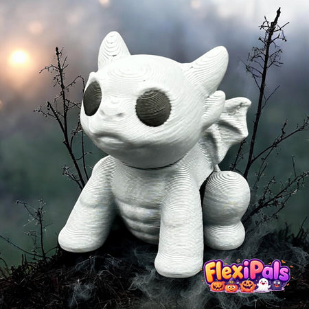 Halloween Gargoyle FlexiPal – 3D Printed Articulating Mini Figure – Flexible, Poseable Gothic Creature Toy with Wings – Fun Fidget for Kids and Collectors – Spooky Desk Decor or Halloween Display – FlexiPals Collectible