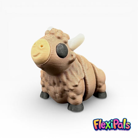Articulated Flexi Bison 3D printed wild animal fidget