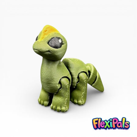 Articulated Flexi Brontosaurus 3D printed dinosaur