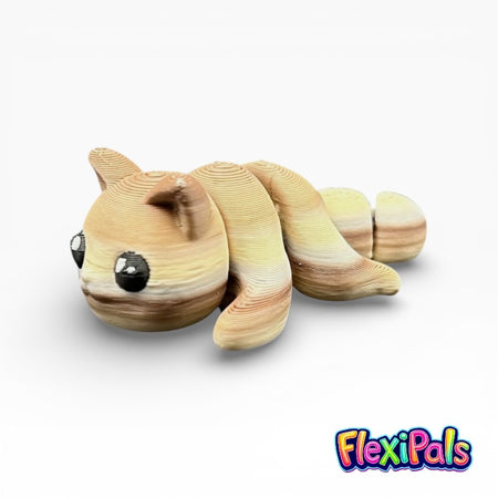 Articulated Flexi Cat 3D printed animal fidget