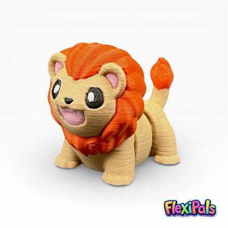 Articulated Flexi Lion 3D printed animal fidget