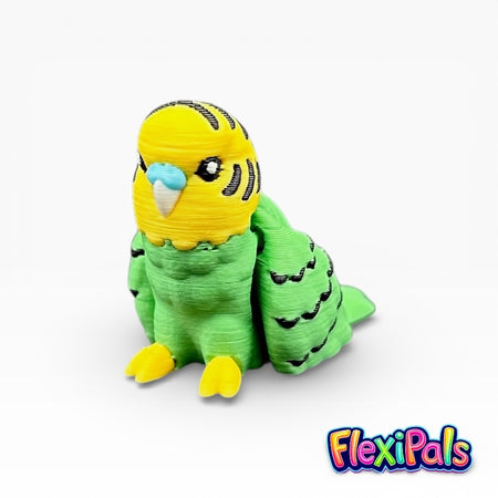 Articulated Flexi Parakeet 3D printed bird fidget